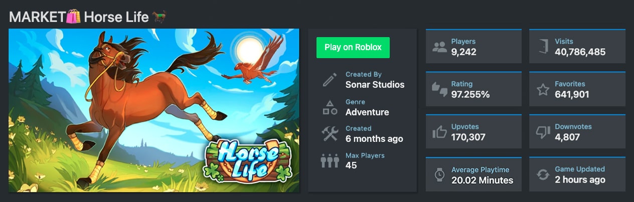 roblox horselife player stats