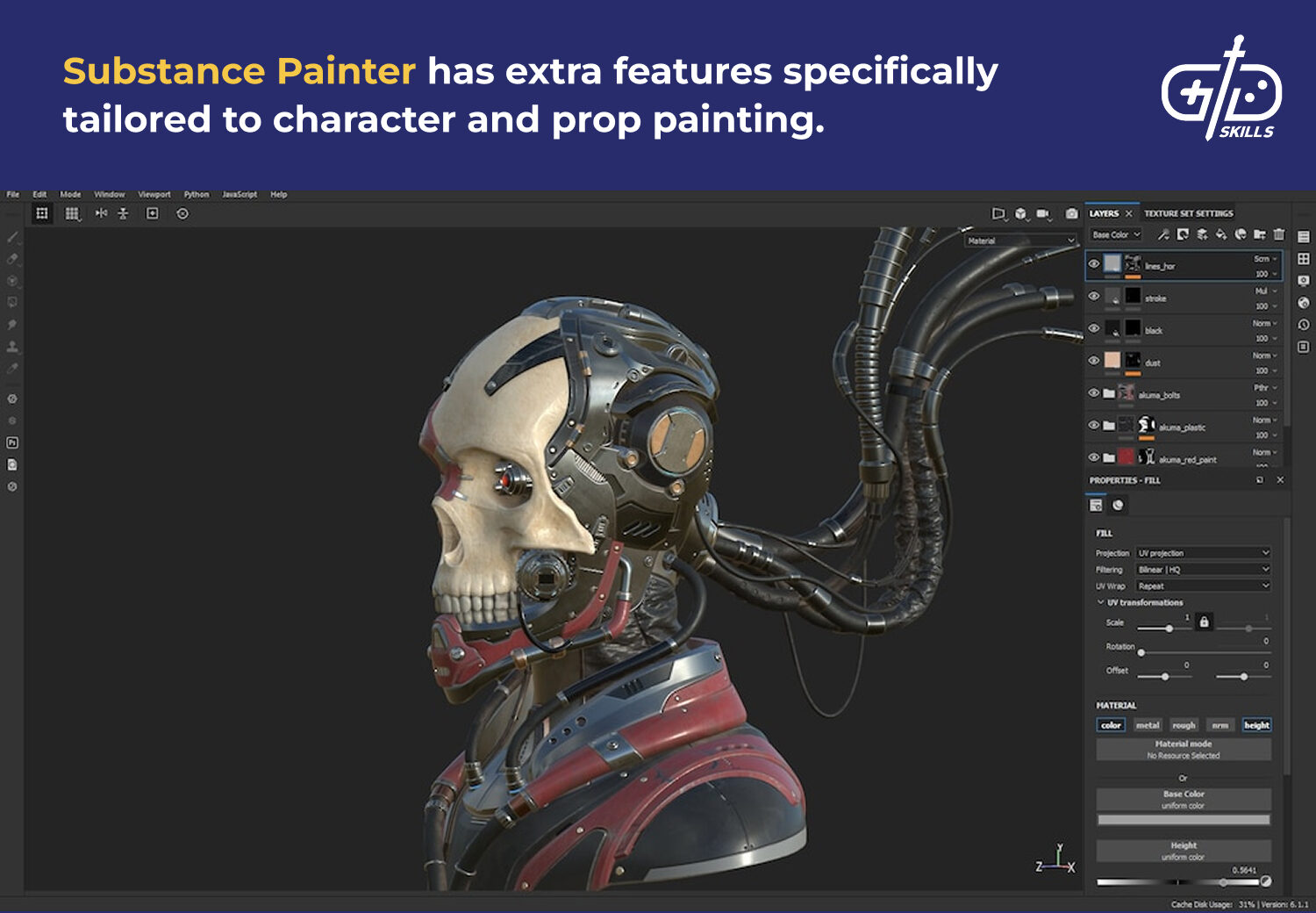 Substance Painter has features for character and prop painting