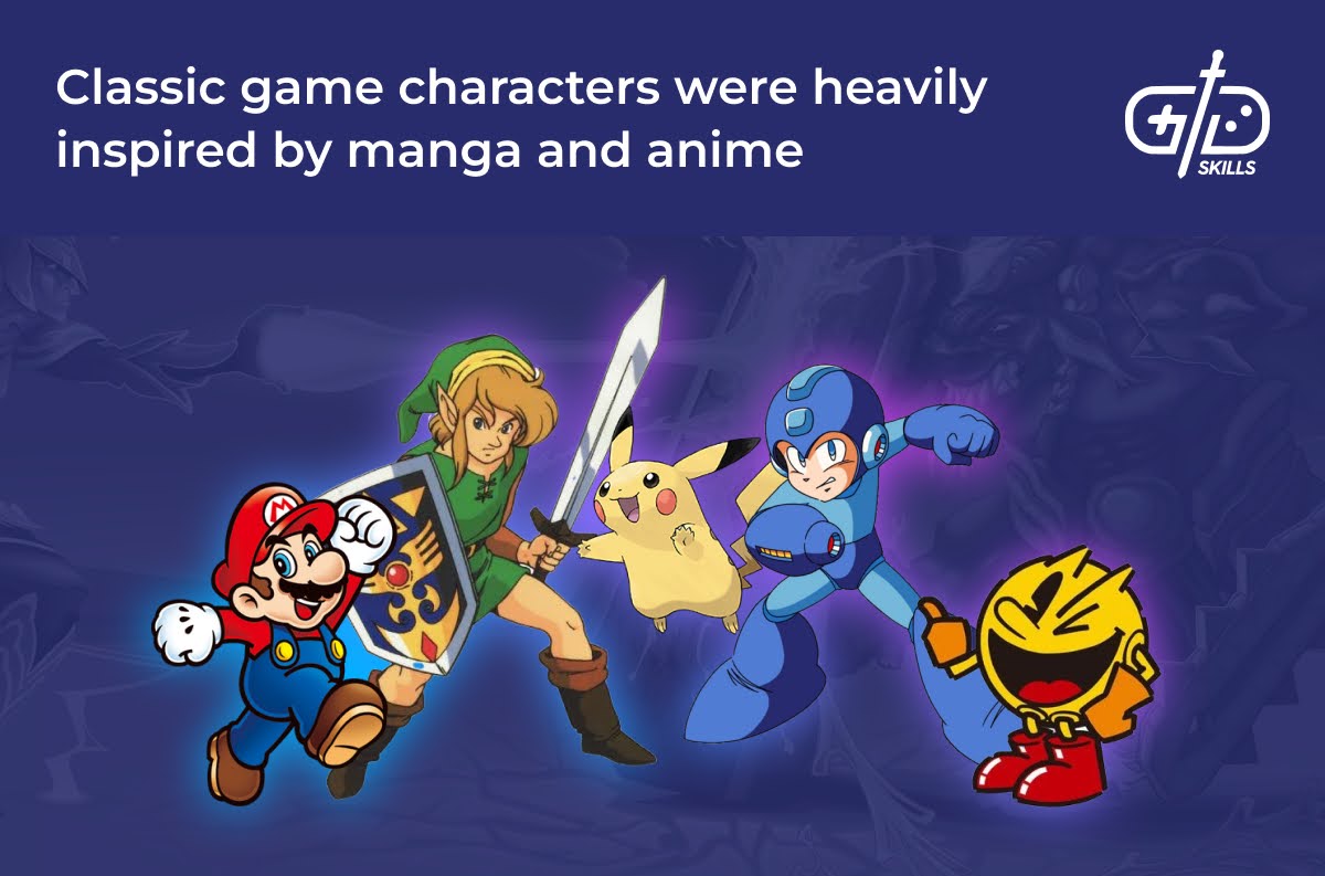 Classic game characters were inspired by manga and anime