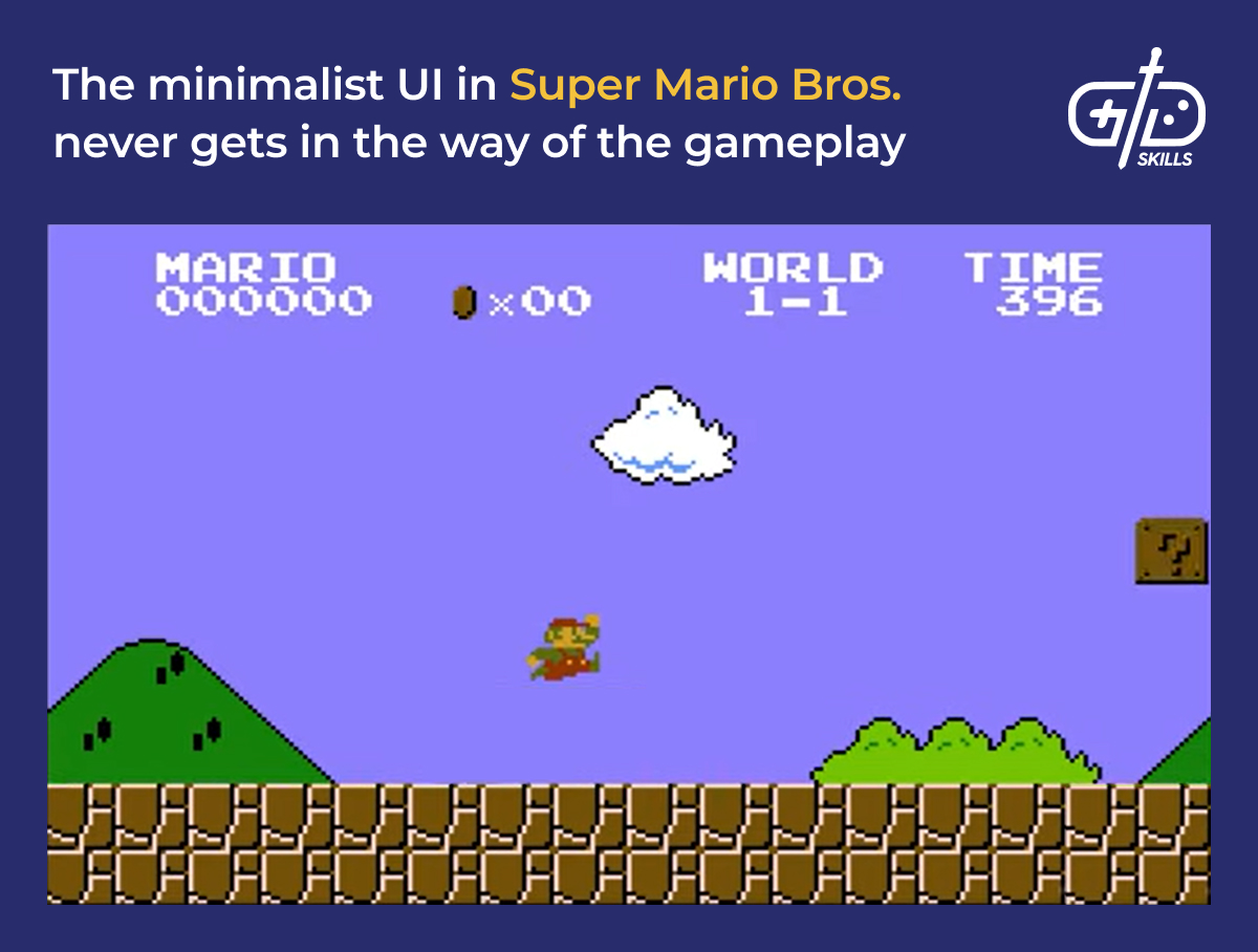 Super Mario Bros. minimalist UI