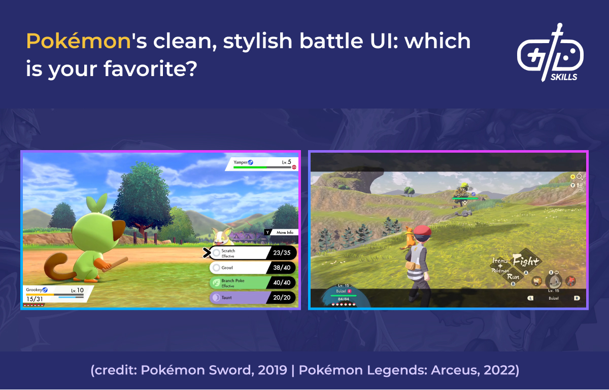 Pokemon has a history of getting the battle HUD just right