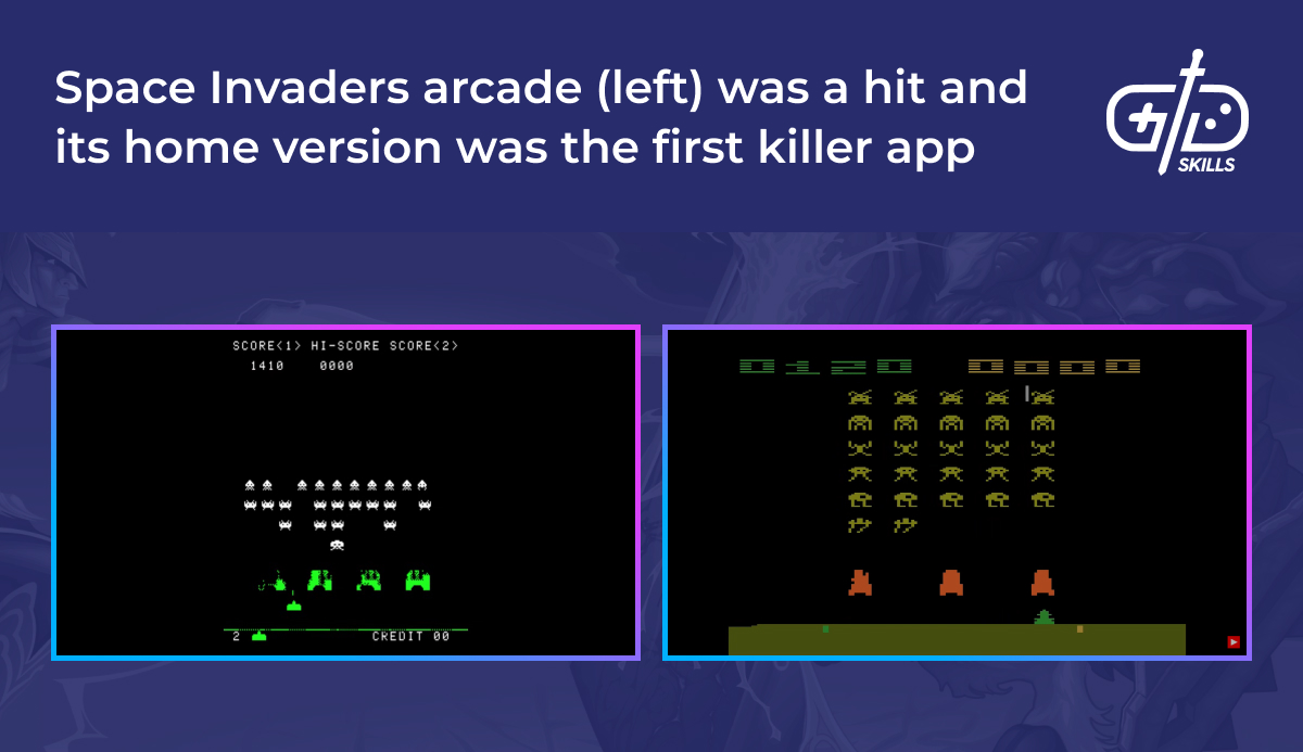 Space Invaders was very popular in arcades and later at home
