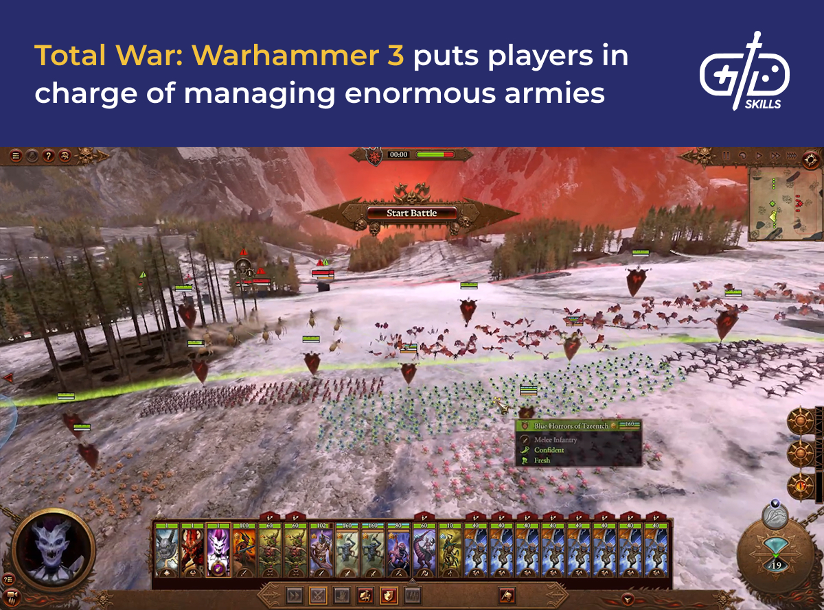 Leading a huge army in Total War: Warhammer 3