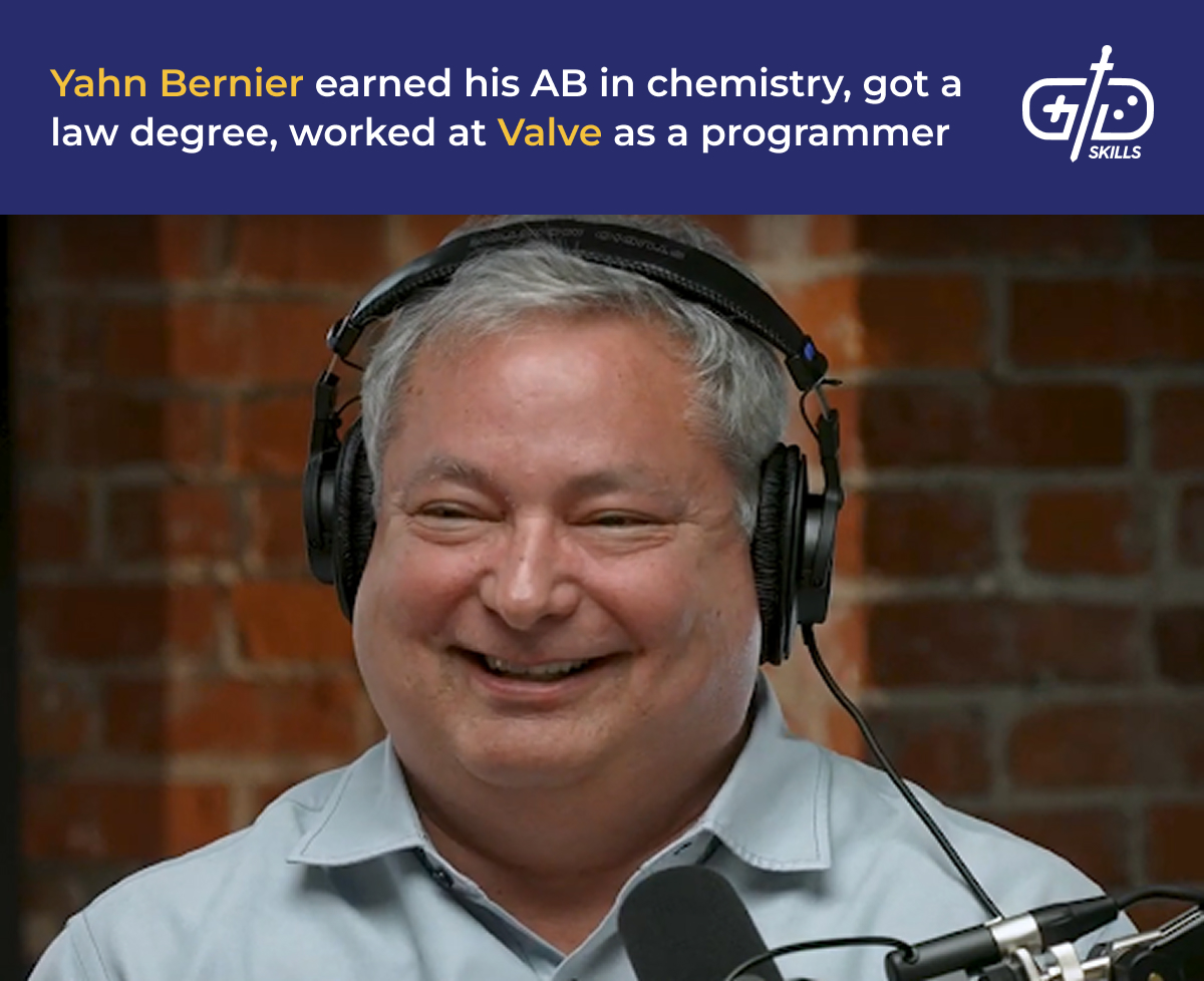Valve programmer Yahn Bernir also has chemistry and law degrees