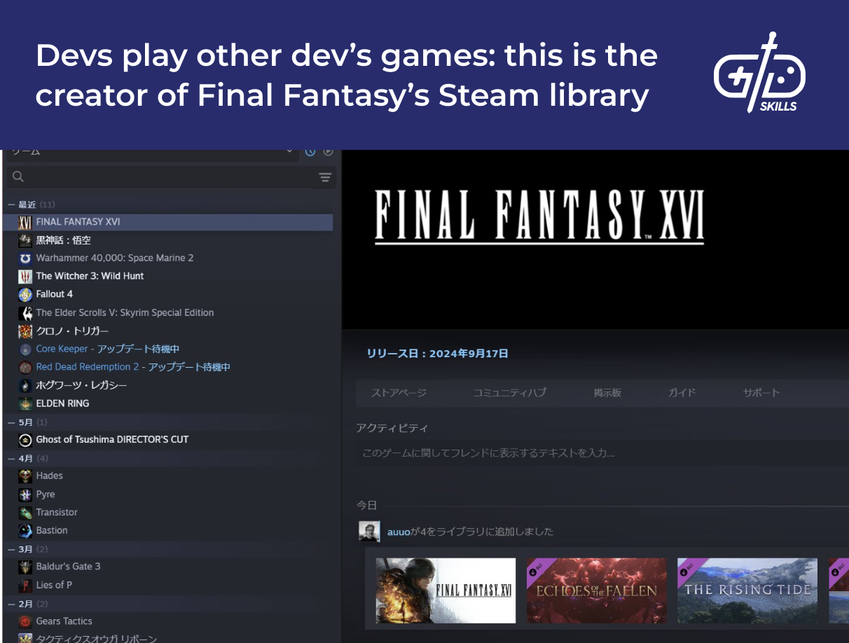 Final Fantasy creator's Steam library