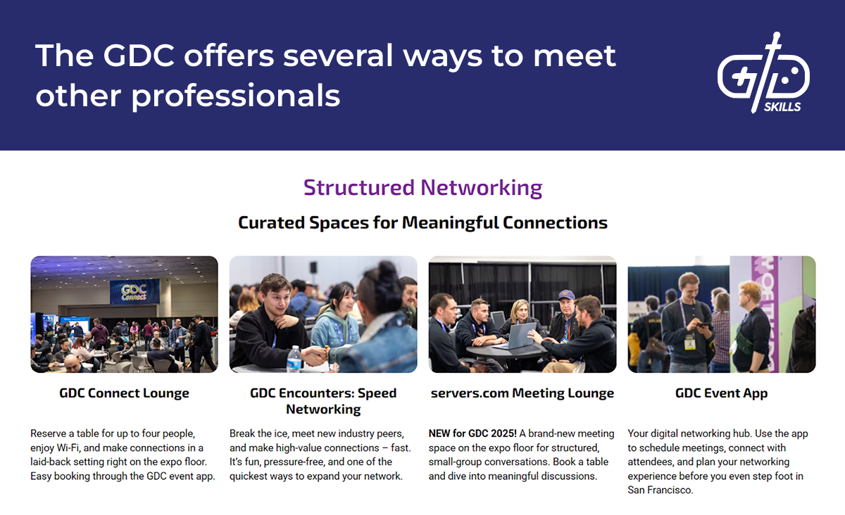GDC helps with meeting other game industry professionals