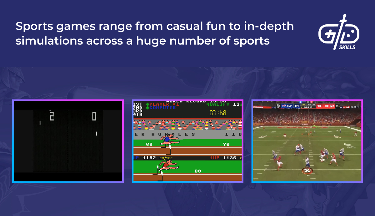 Sports games range from casual fun to in-depth simulations