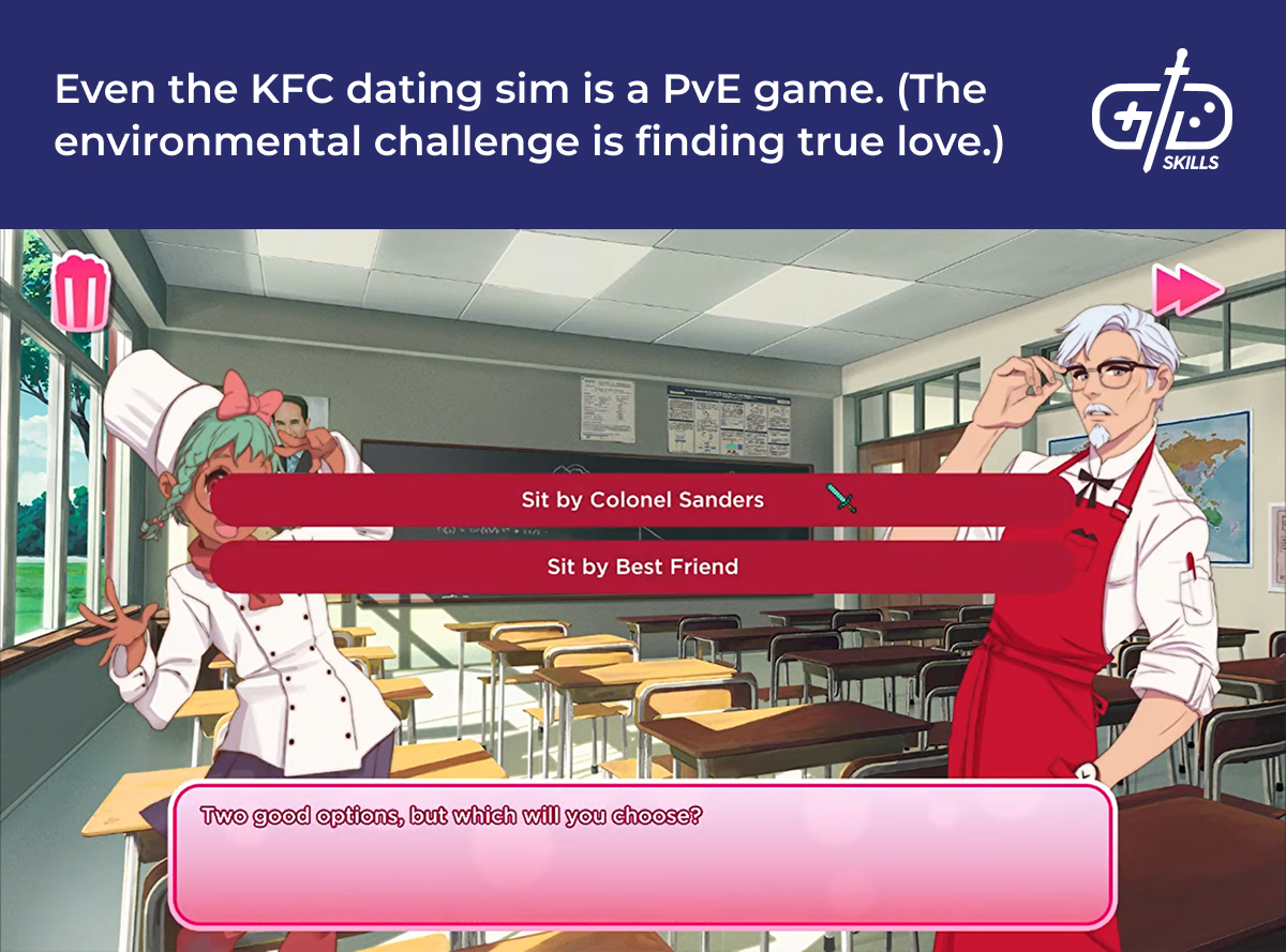 PvE in the KFC dating sim