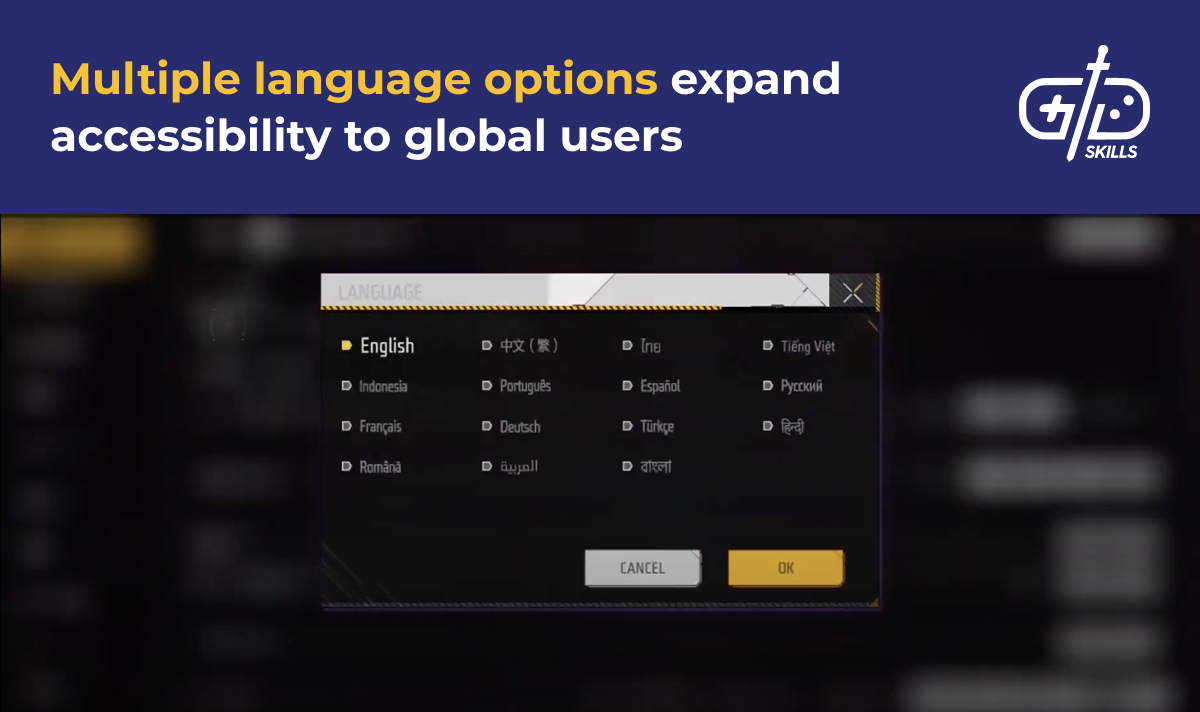 Multiple language options