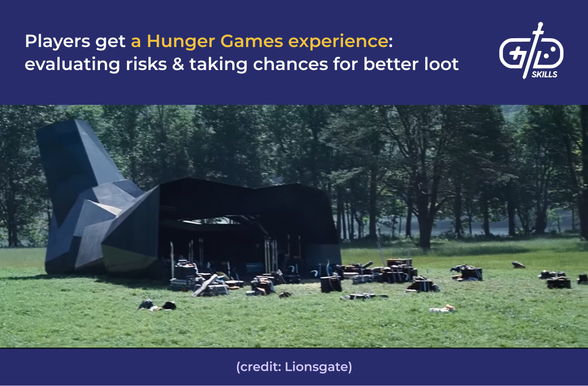 The Hunger Games is about a whole society built around battle royale matches