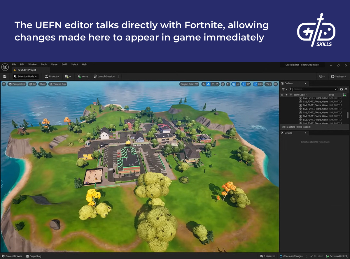 UEFN editor changes appear instantly in Fortnite