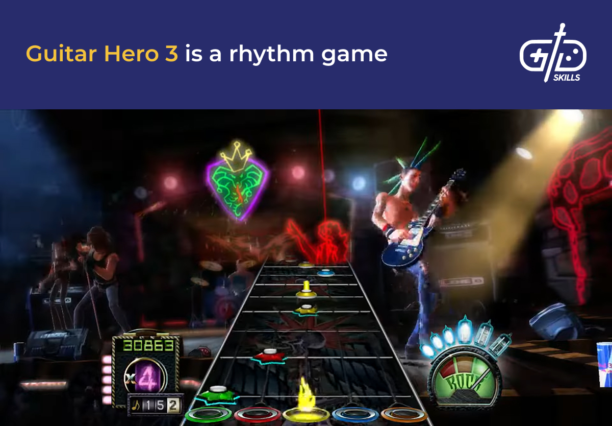 Guitar Hero 3 is a rhythm game