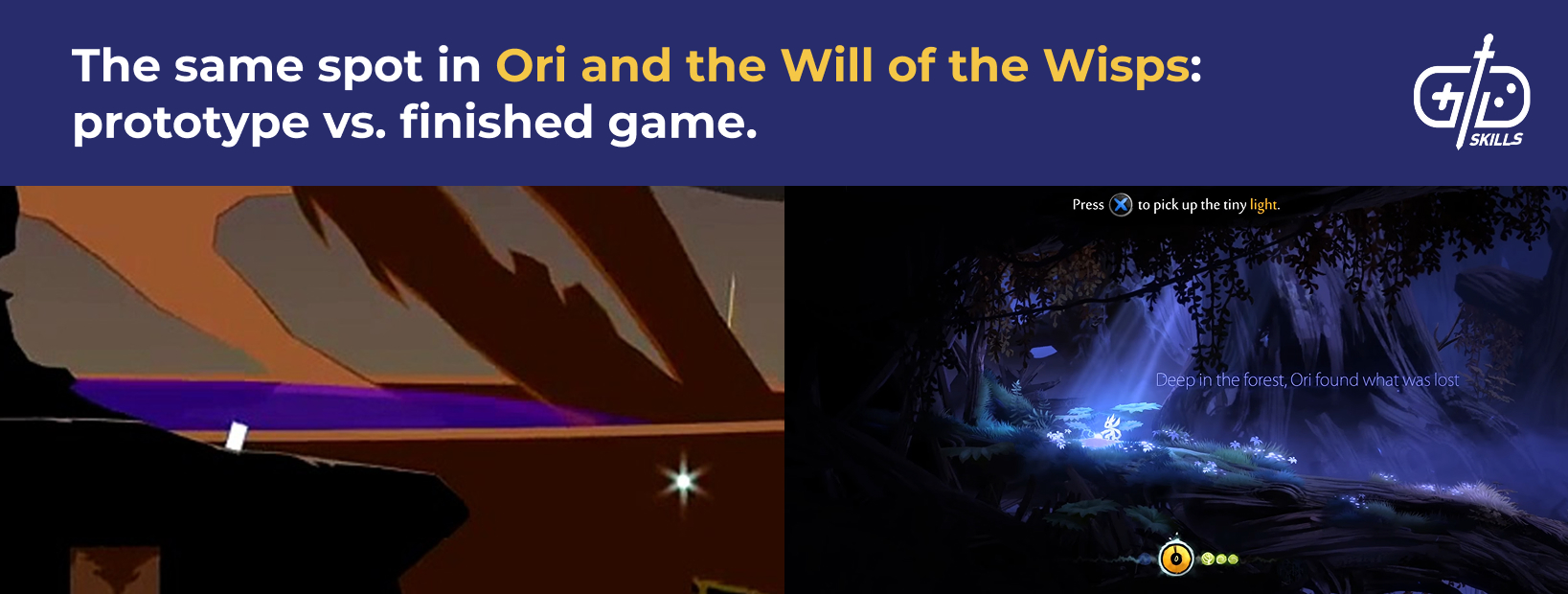 Ori and the Will of the Wisps: prototype vs. finished game
