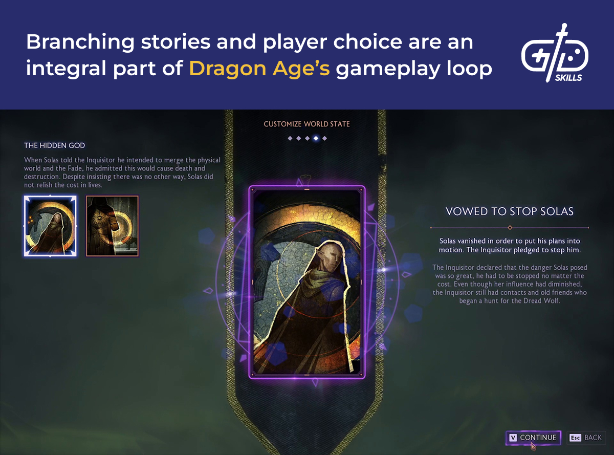 Branching stories and player choice are integral to Dragon Age