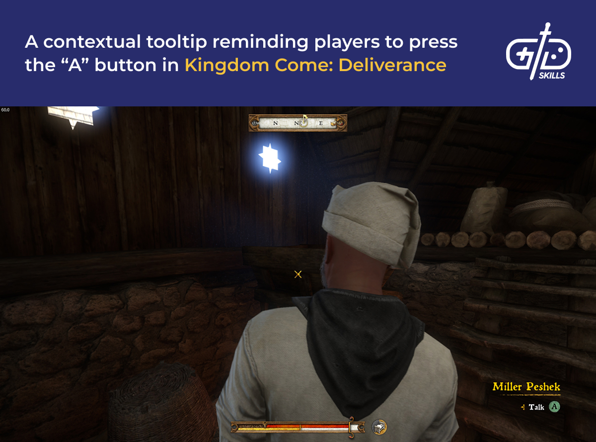 Contextual tooltip in Kingdom Come: Deliverance