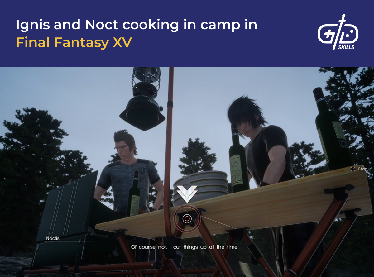 Cooking in camp in Final Fantasy XV