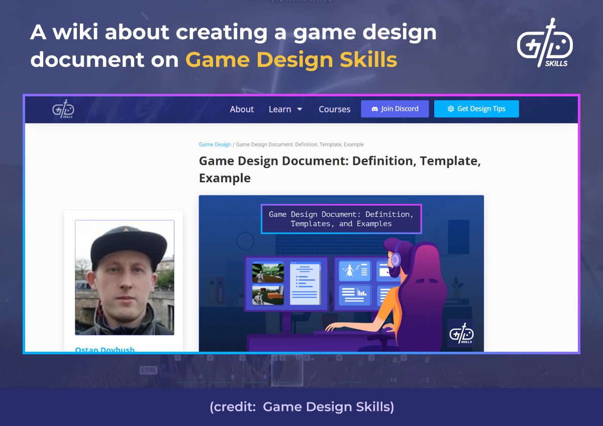 Game Design Skills wiki about creating GDDs