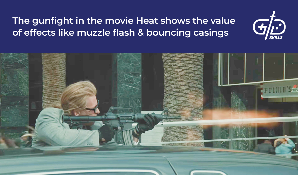 Muzzle flash in the movie Heat