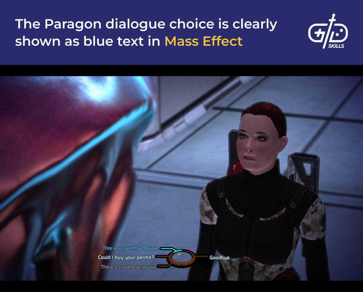 Paragon dialogue choice in Mass Effect