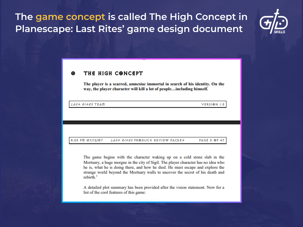 Planescape: Last Rites GDD game concept