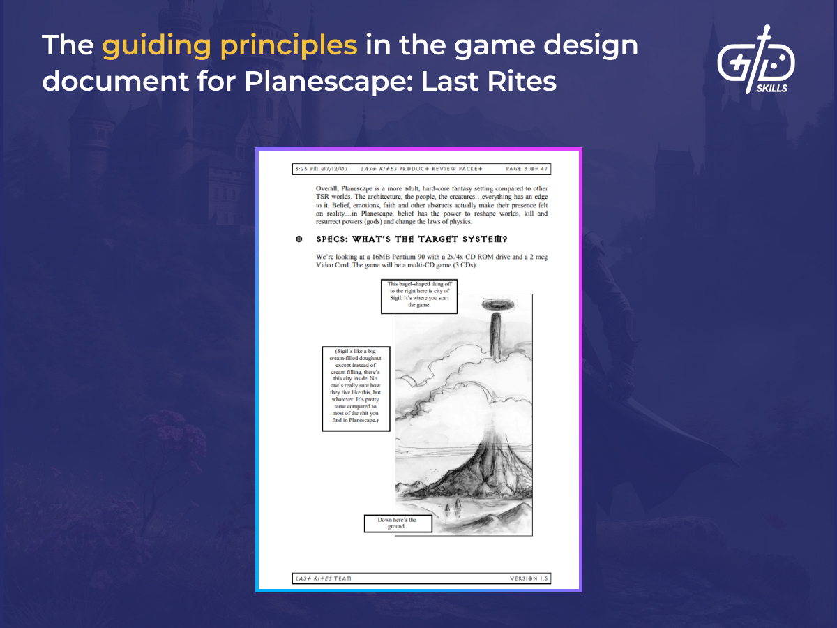 Planescape Last Rites GDD guiding principles