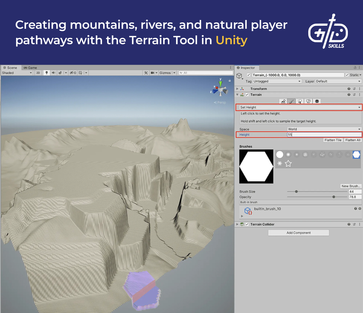 Terrain tool in Unity