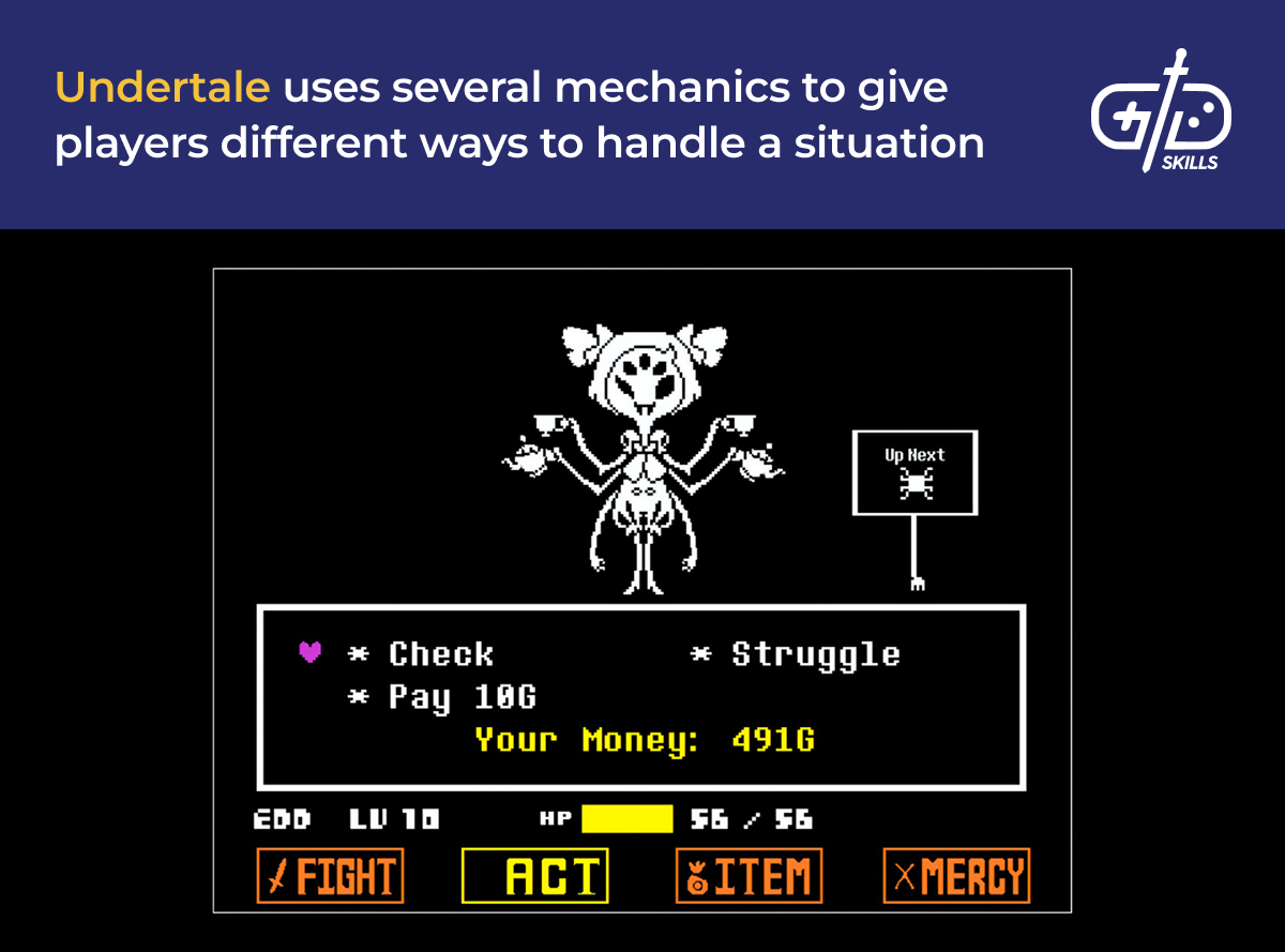 Undertale mixes up the mechanics in battle
