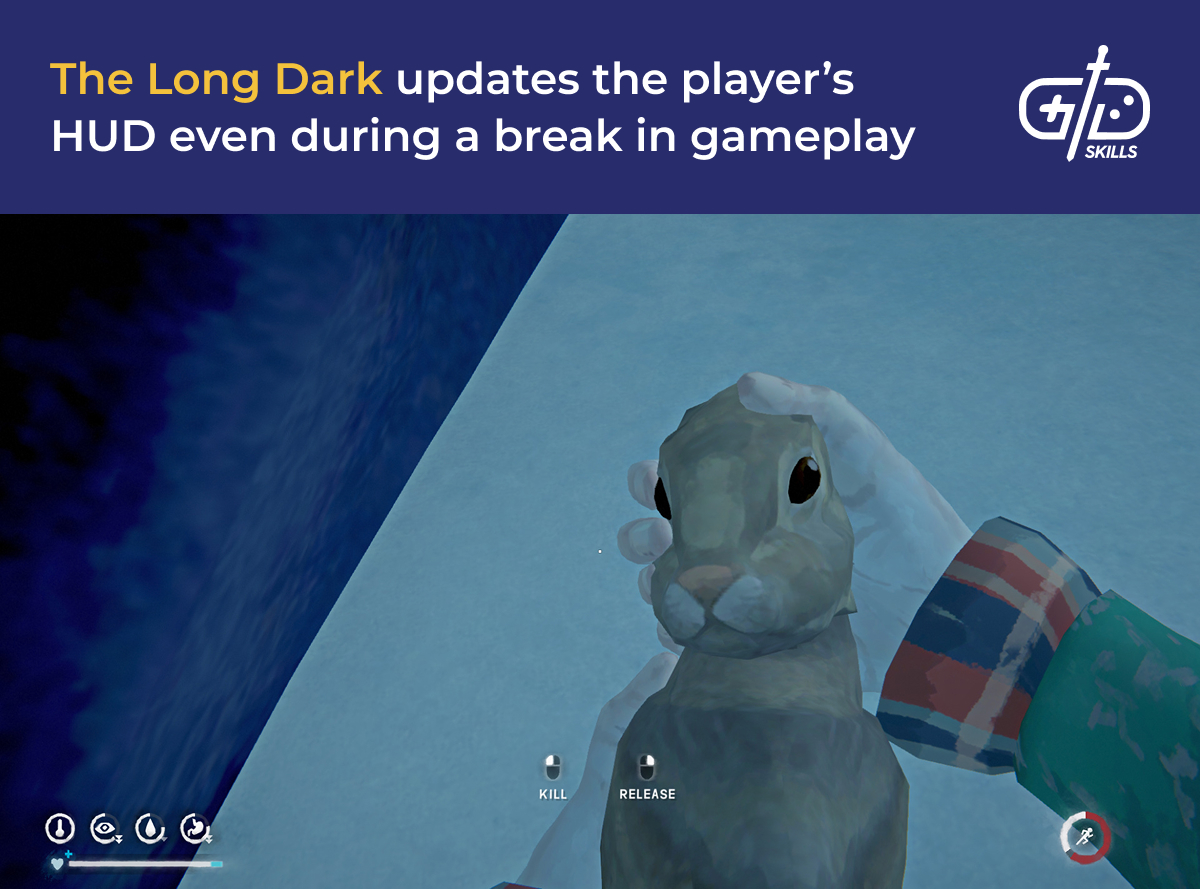 The Long Dark's constantly updating HUD