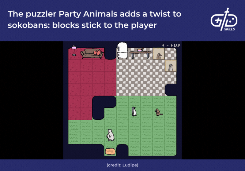 Blocks stick to the player in Party Animals