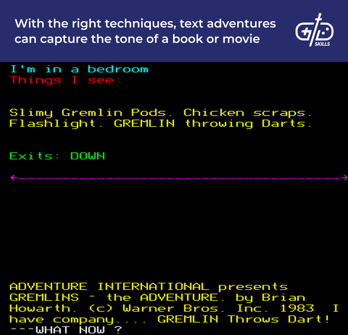 Text adventures can capture the tone of books and movies