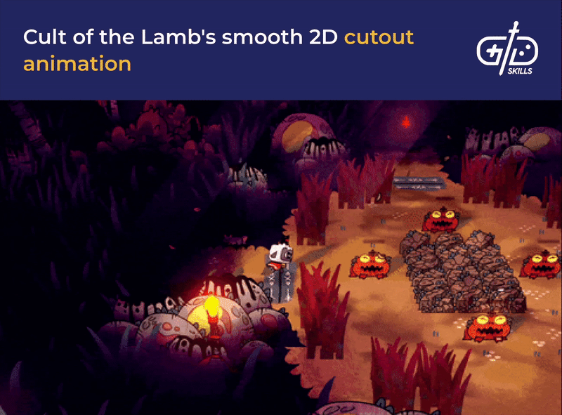 Cult of the Lamb's smooth 2D cutout animation