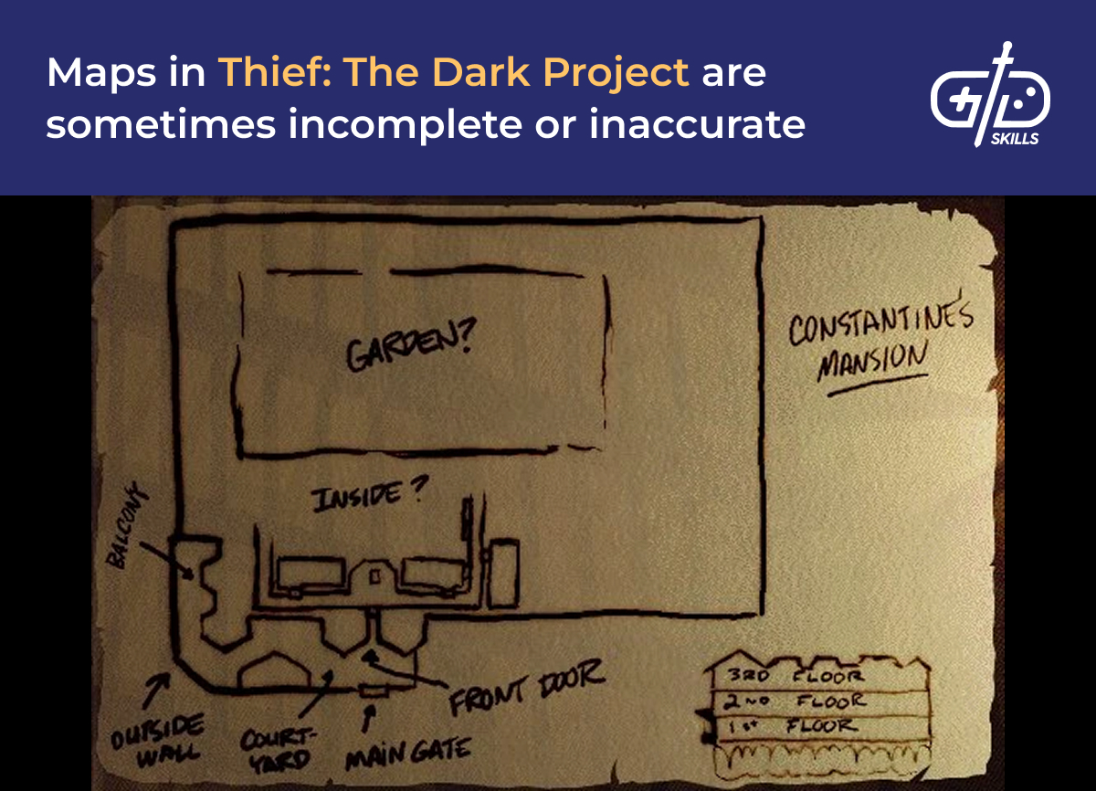 Maps in Thief: The Dark Project aren't 100% trustworthy