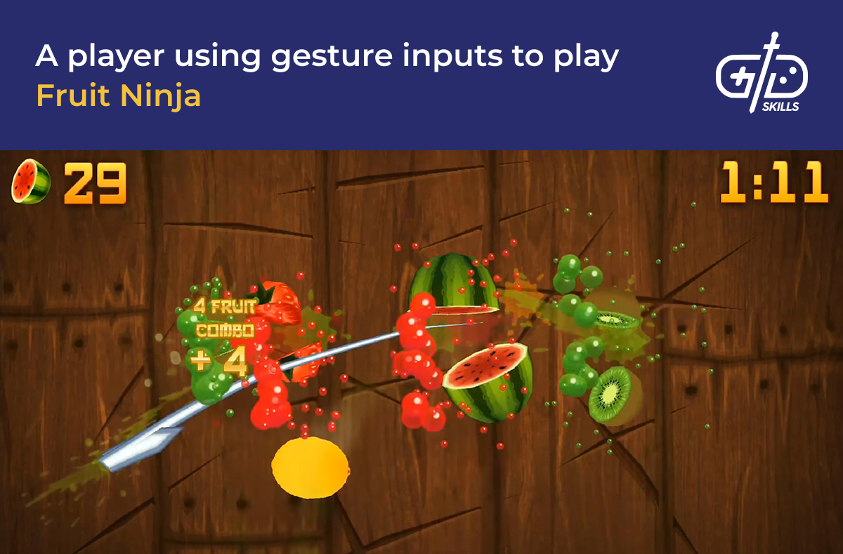 Playing Fruit Ninja with gesture inputs