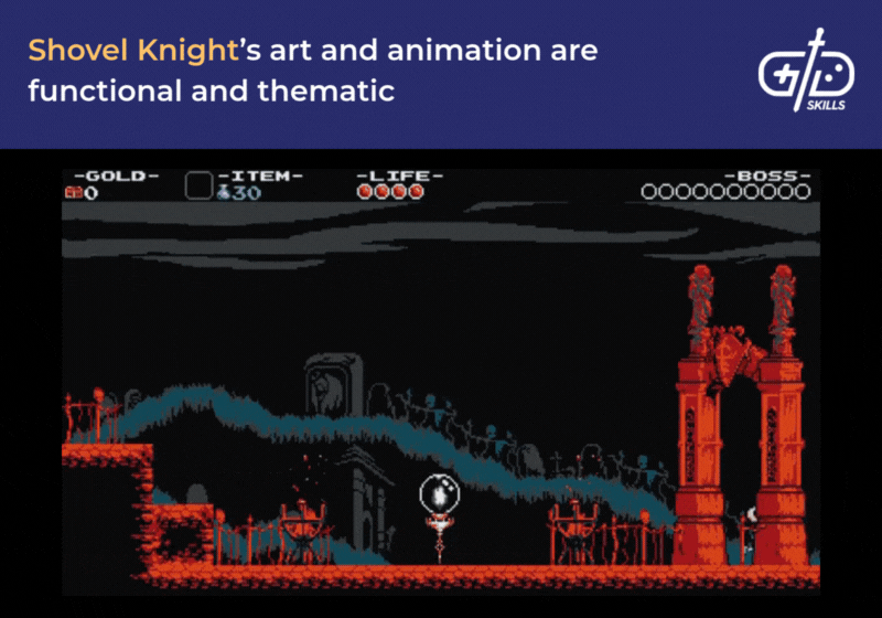 Shovel Knight's artwork is both functional and thematic