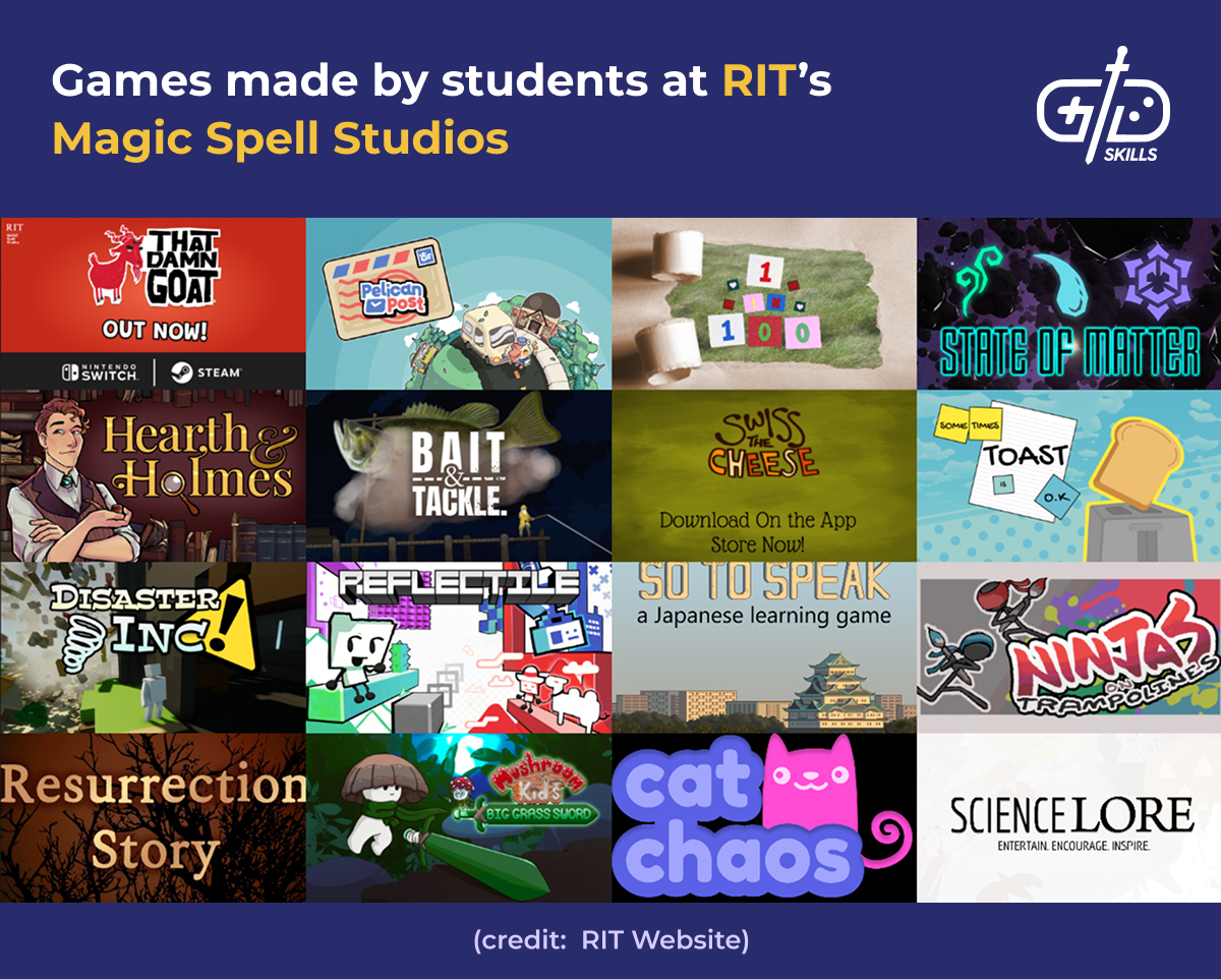 Games made by students at RIT's Magic Spell Studios