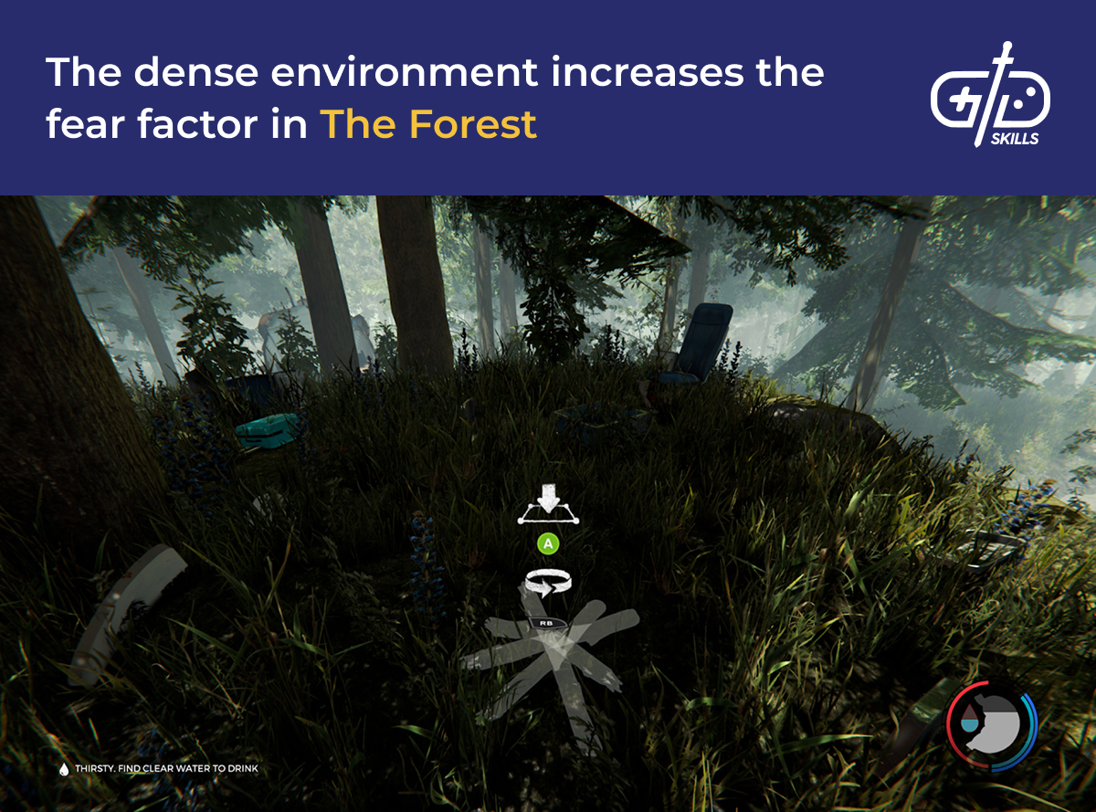 The Forest's dense environment enhances the fear factor