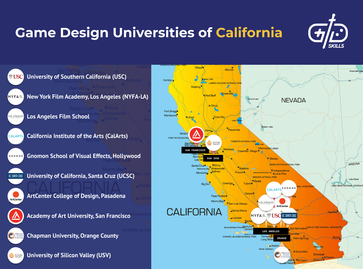 California game design universities