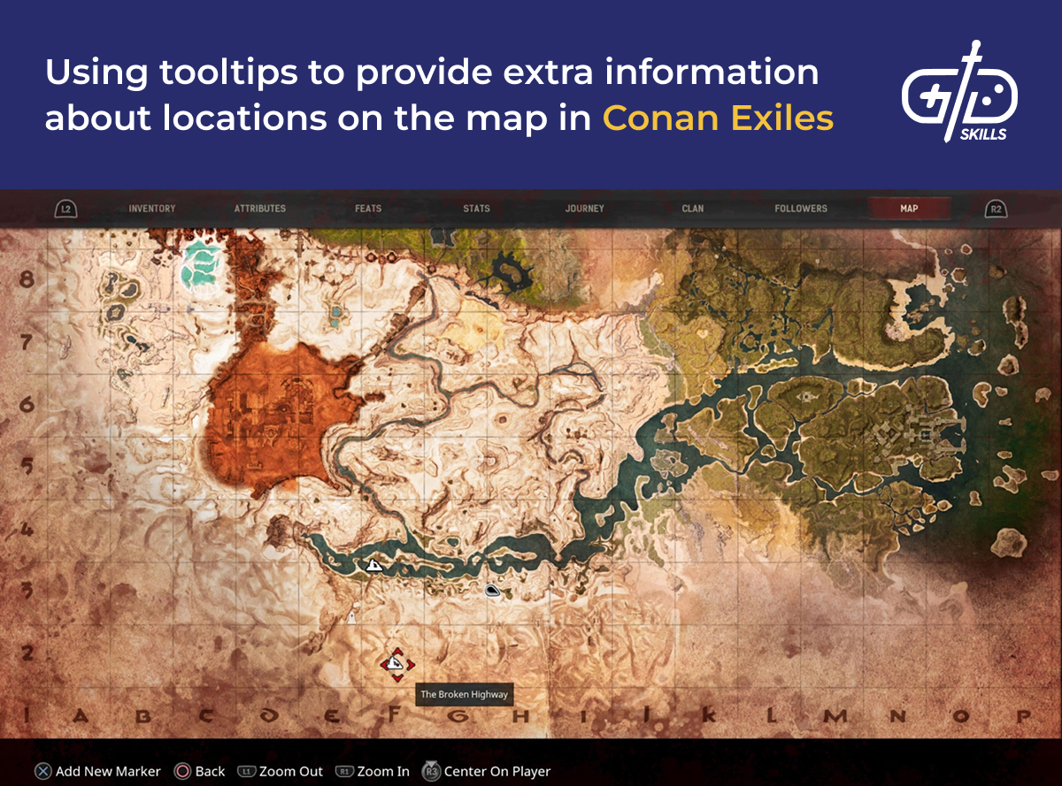 Map tooltips with extra info in Conan Exiles