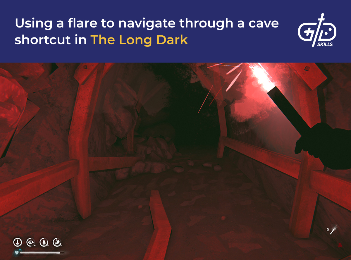 Navigating caves with flares in The Long Dark