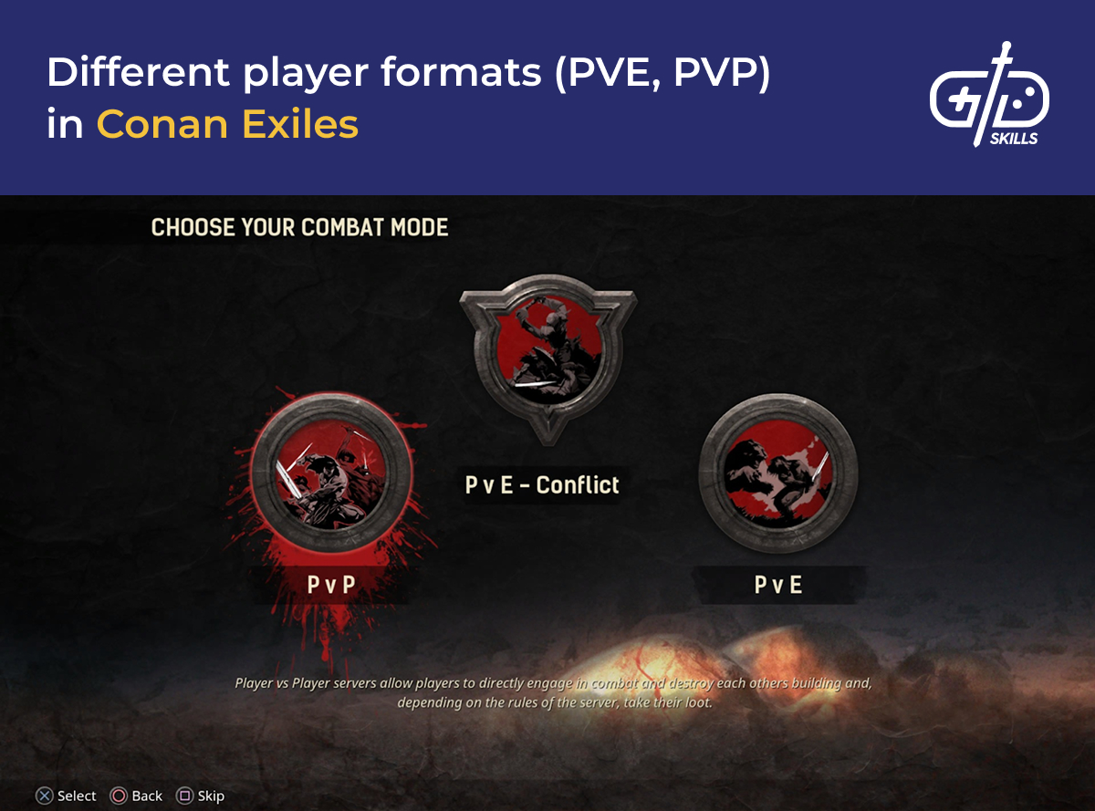 PvP and PvE modes in Conan Exiles