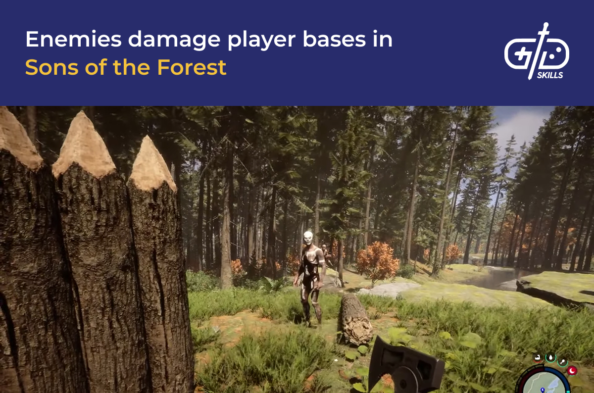 Enemies damage player bases in Sons of the Forest