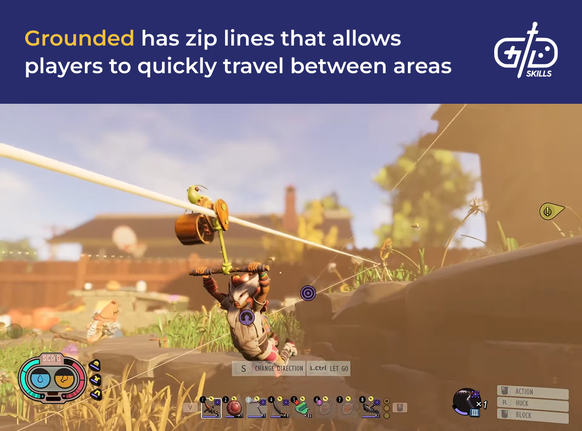 Grounded has high-speed zip line travel