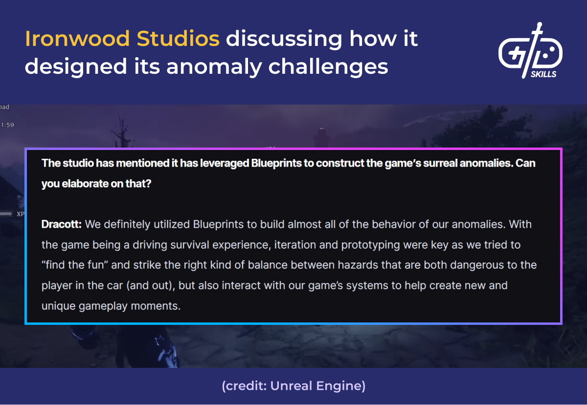 Ironwood Studios on designing anomaly challenges with Blueprints