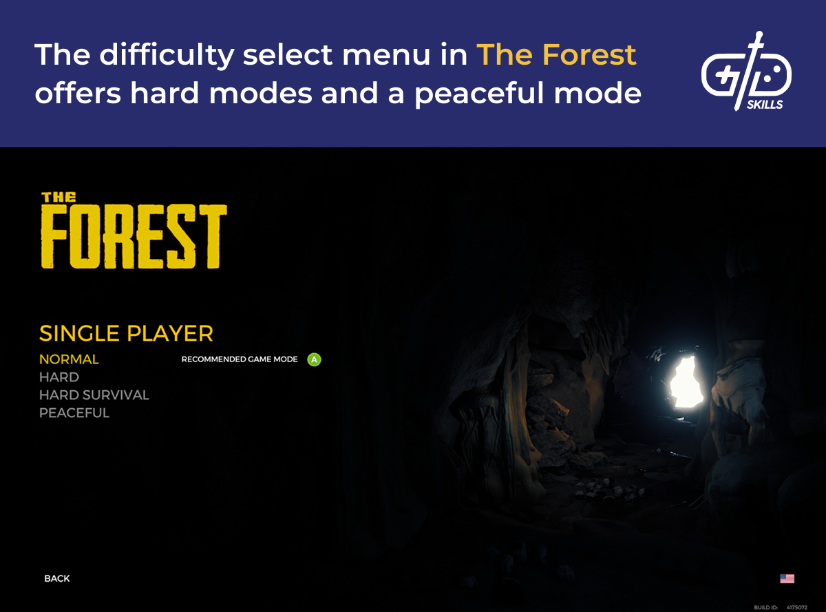 Peaceful vs. harder modes in The Forest