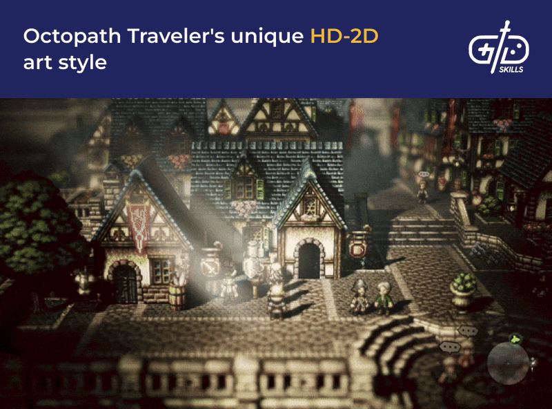 Octopath Traveler's unique HD-2D art style