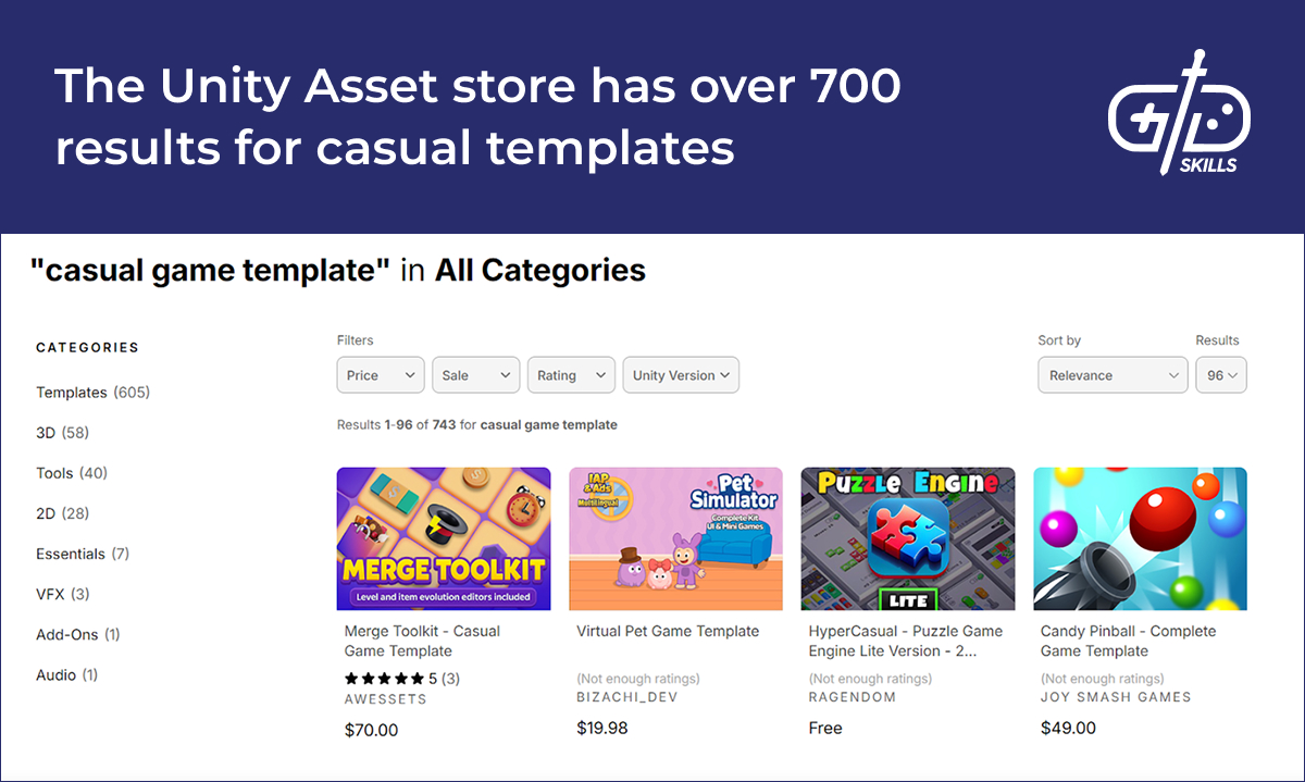 700+ results relating to casual game templates on the Unity Asset Store