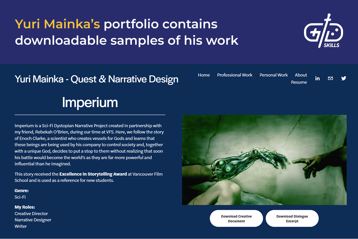 Downloadable samples in Yuri Mainka's portfolio