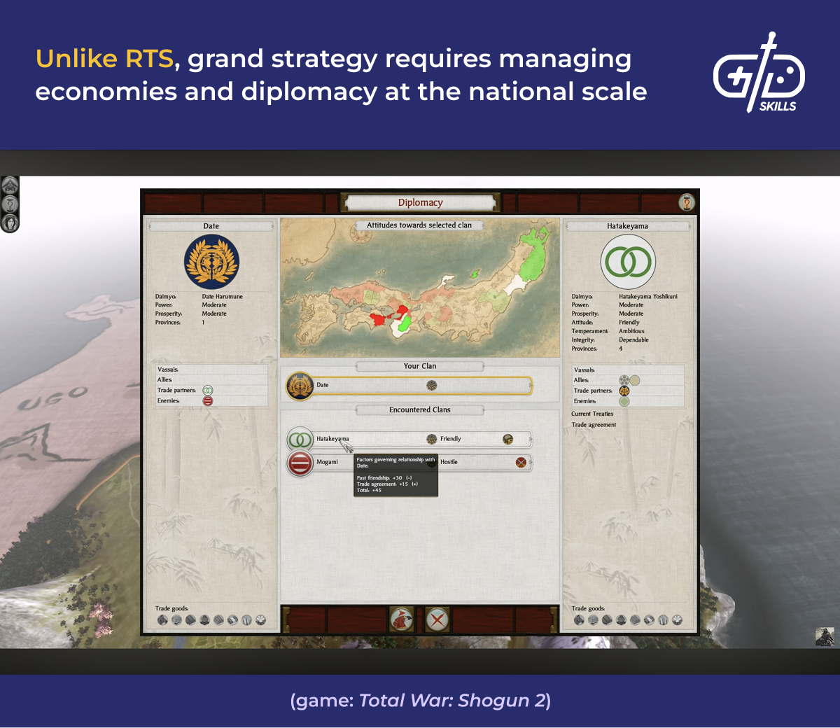Grand strategy games involve nation-scale economic management and diplomacy