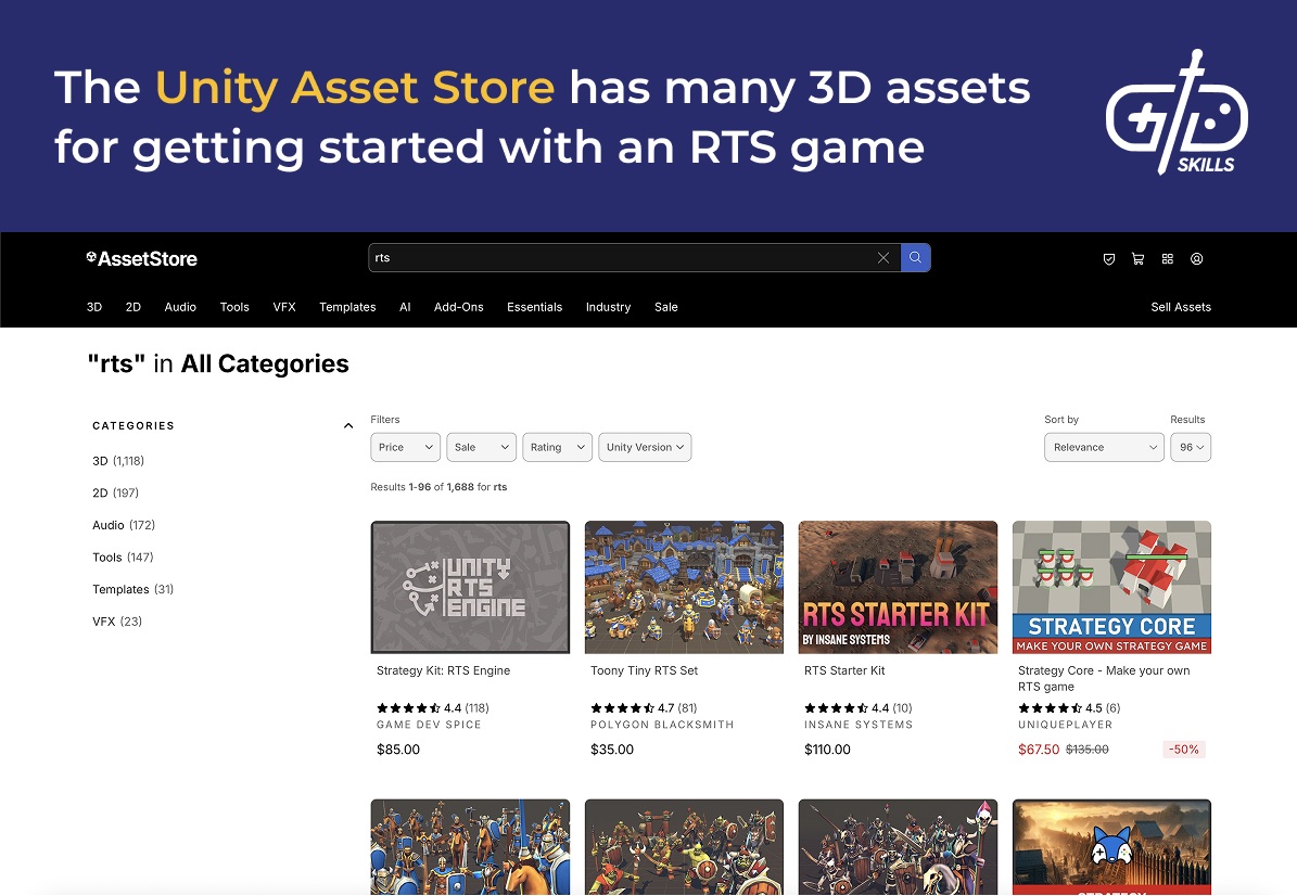RTS assets in the Unity Asset Store