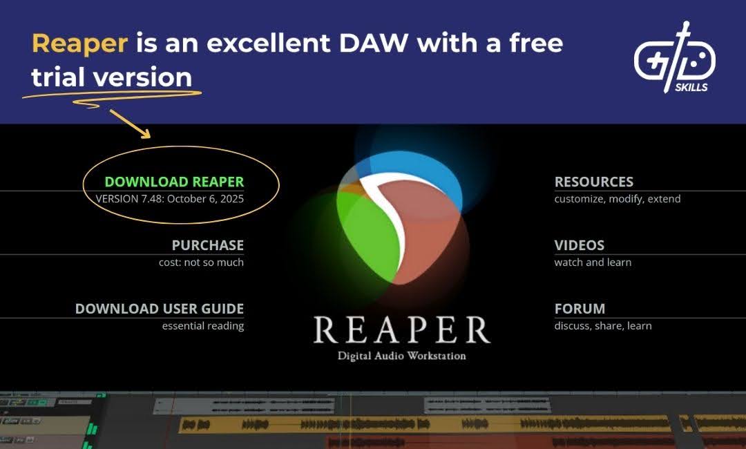 Reaper is an excellent DAW with a free trial version